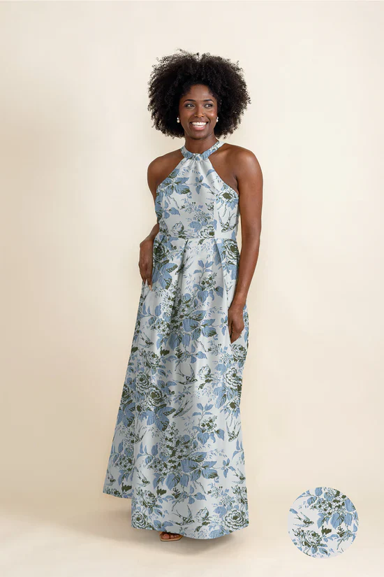 Abby Bodice with Dahlia Skirt in Garden Flora Jacquard