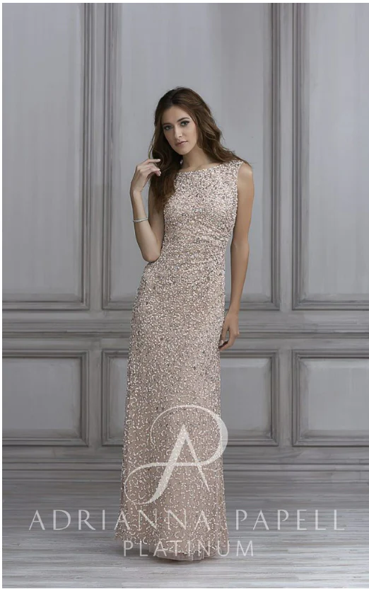 Adrianna Papell Platinum Bridesmaid Dress 40108