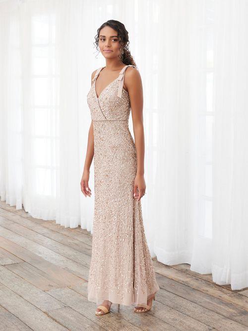 Adrianna Papell Platinum Bridesmaid Dress 40397 - Image 3