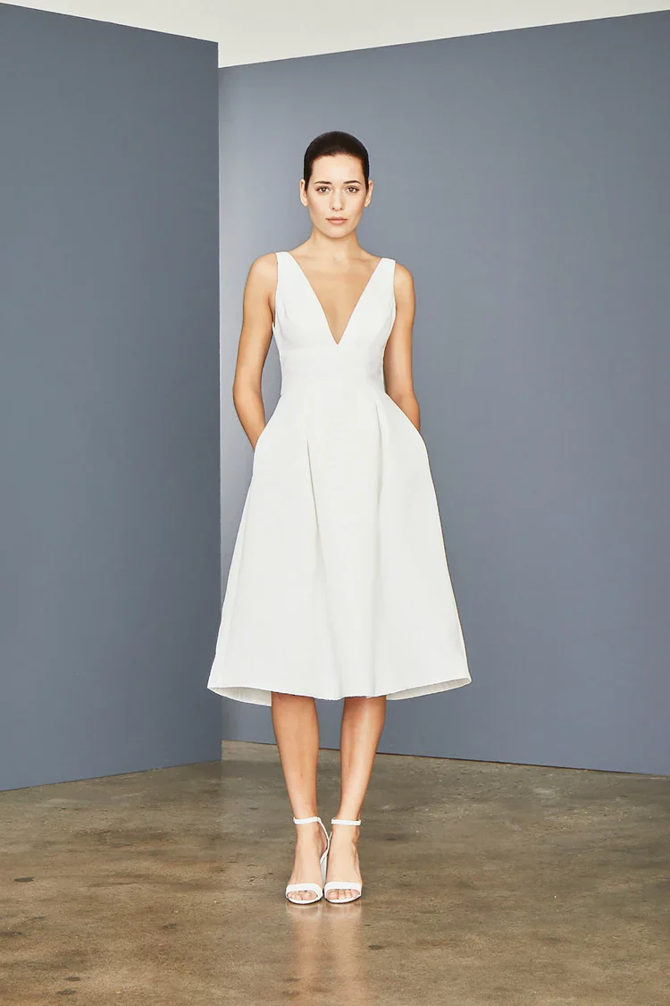Amsale Little White Dress LW152