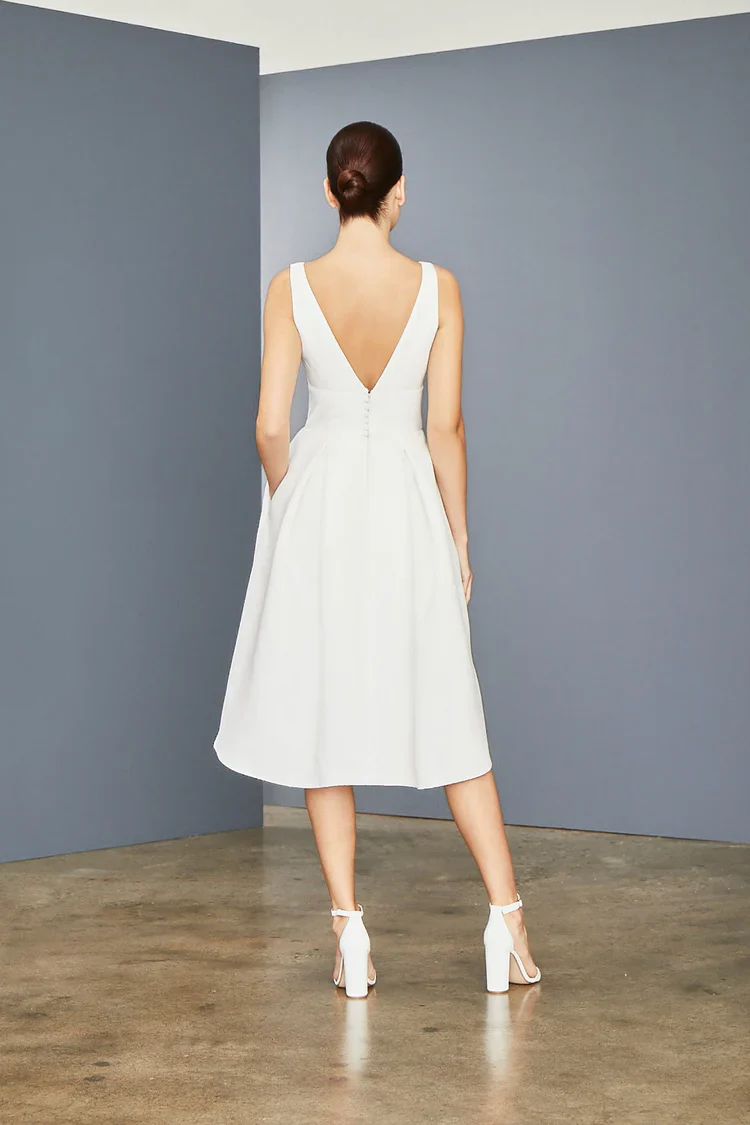 Amsale Little White Dress LW152 - Image 2