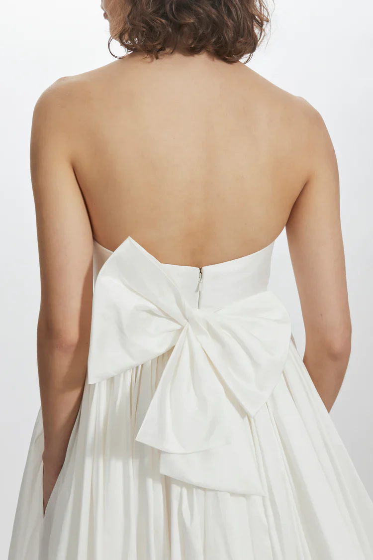 Amsale Little White Dress LW210 - Image 3