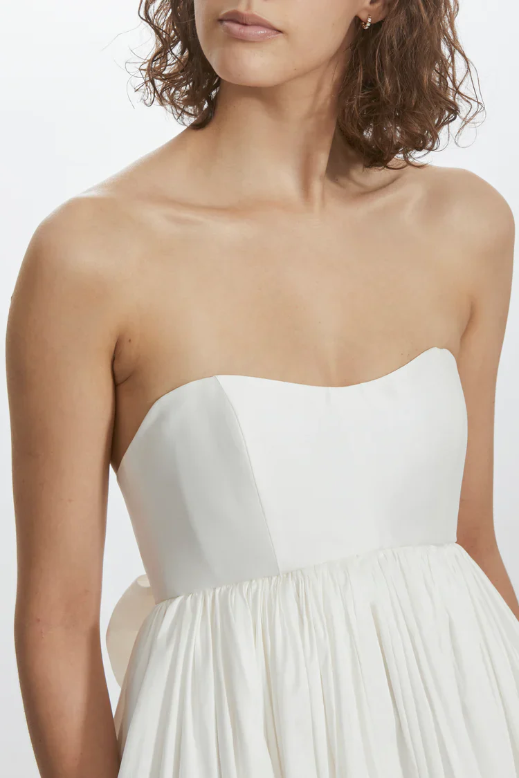 Amsale Little White Dress LW210 - Image 4