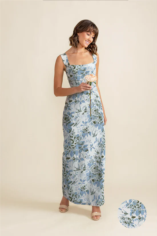 Beckett Bodice with Straight Skirt in Garden Flora - Image 2