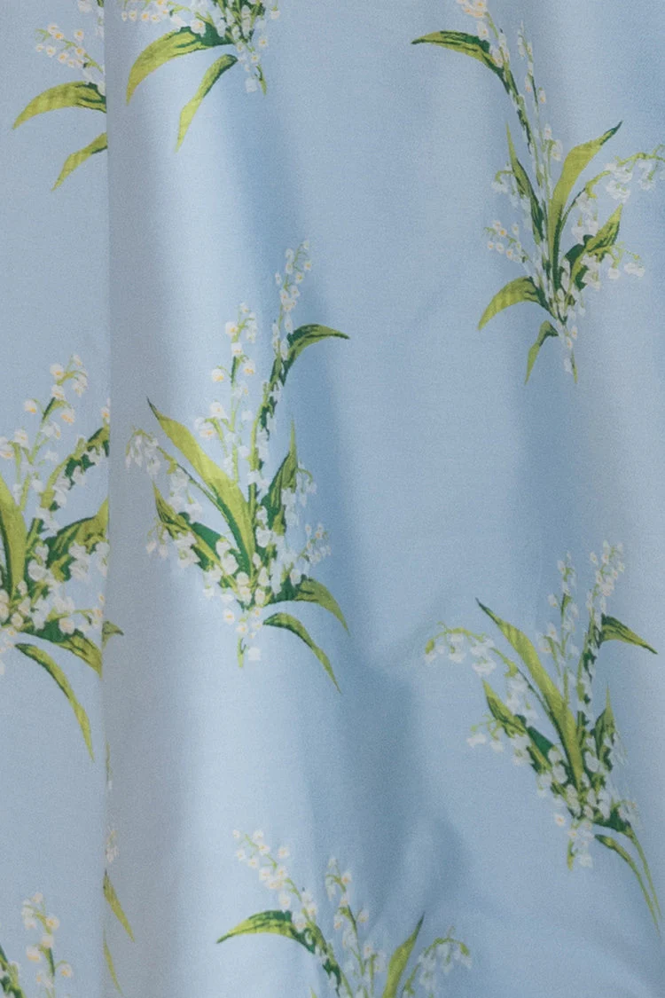 Beckett Bodice with Straight Skirt in Lily of the Valley Jacquard - Image 7