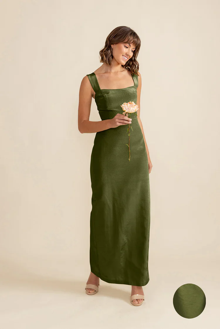 Beckett Bodice With Straight Skirt in Shantung - Image 10