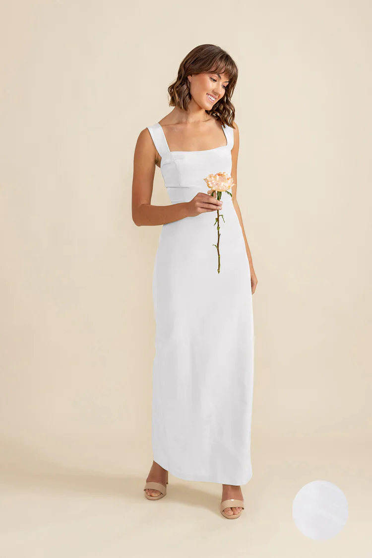 Beckett Bodice With Straight Skirt in Shantung - Image 2