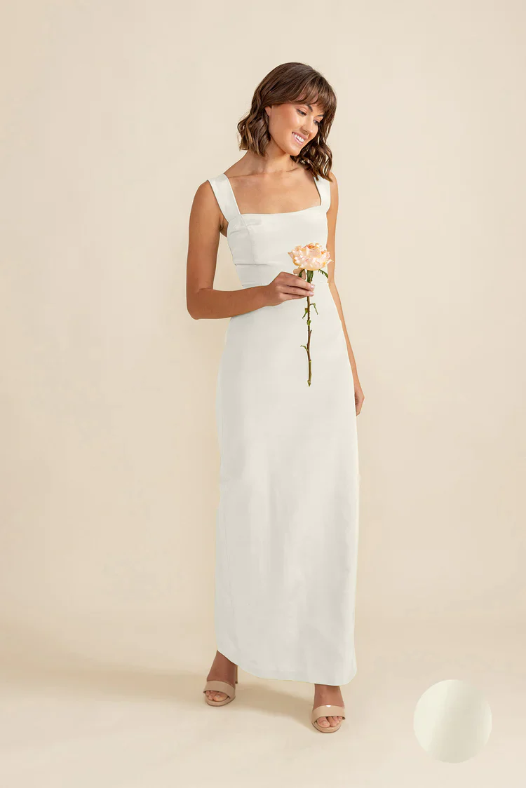 Beckett Bodice With Straight Skirt in Shantung - Image 3