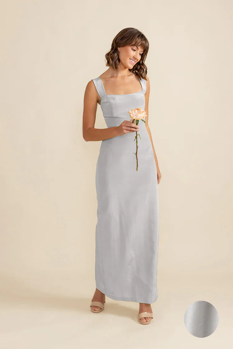 Beckett Bodice With Straight Skirt in Shantung - Image 4