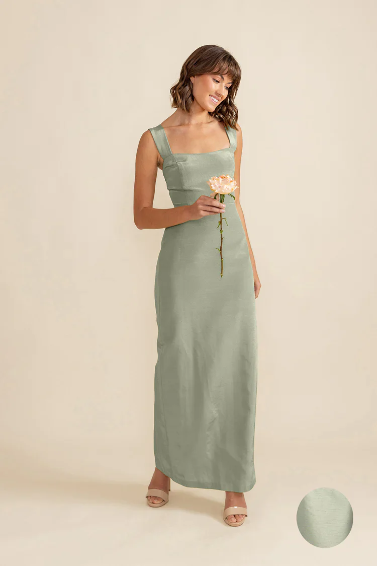 Beckett Bodice With Straight Skirt in Shantung - Image 9