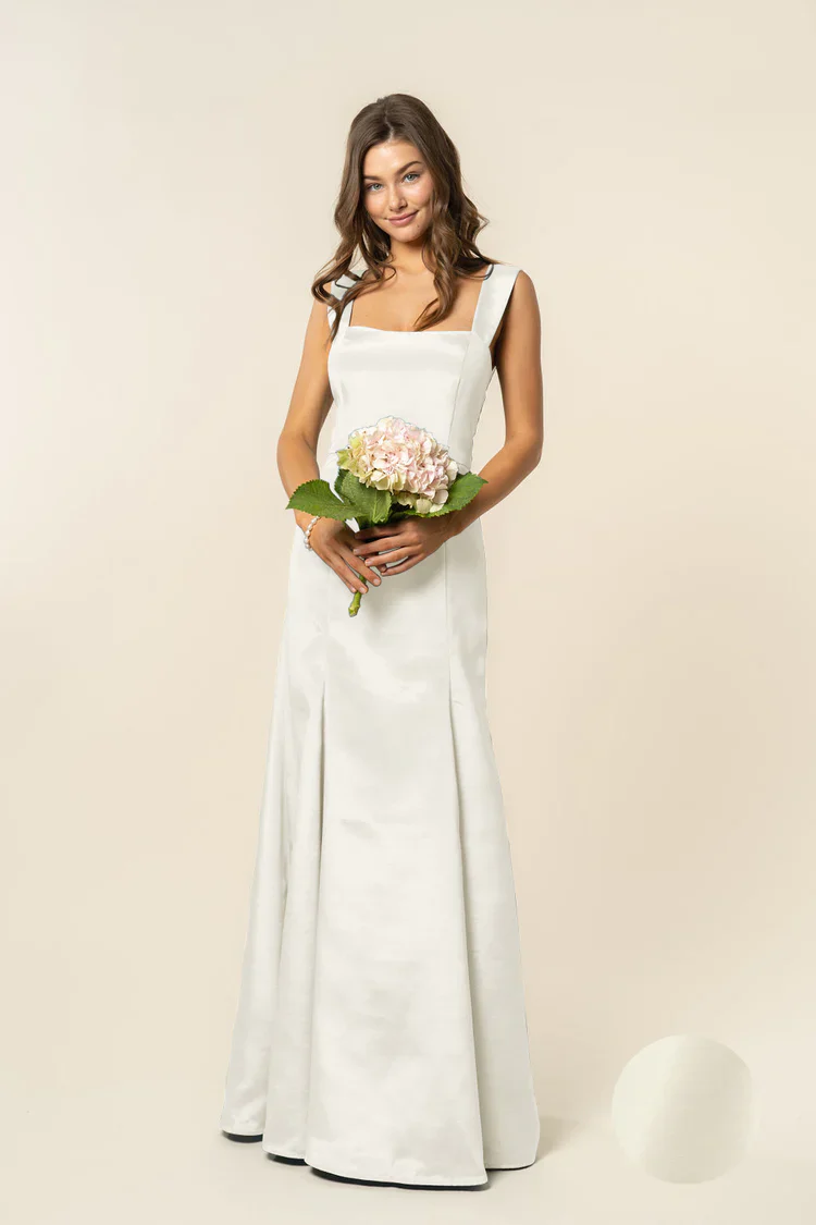Beckett Bodice with Trumpet Skirt in Shantung - Image 3