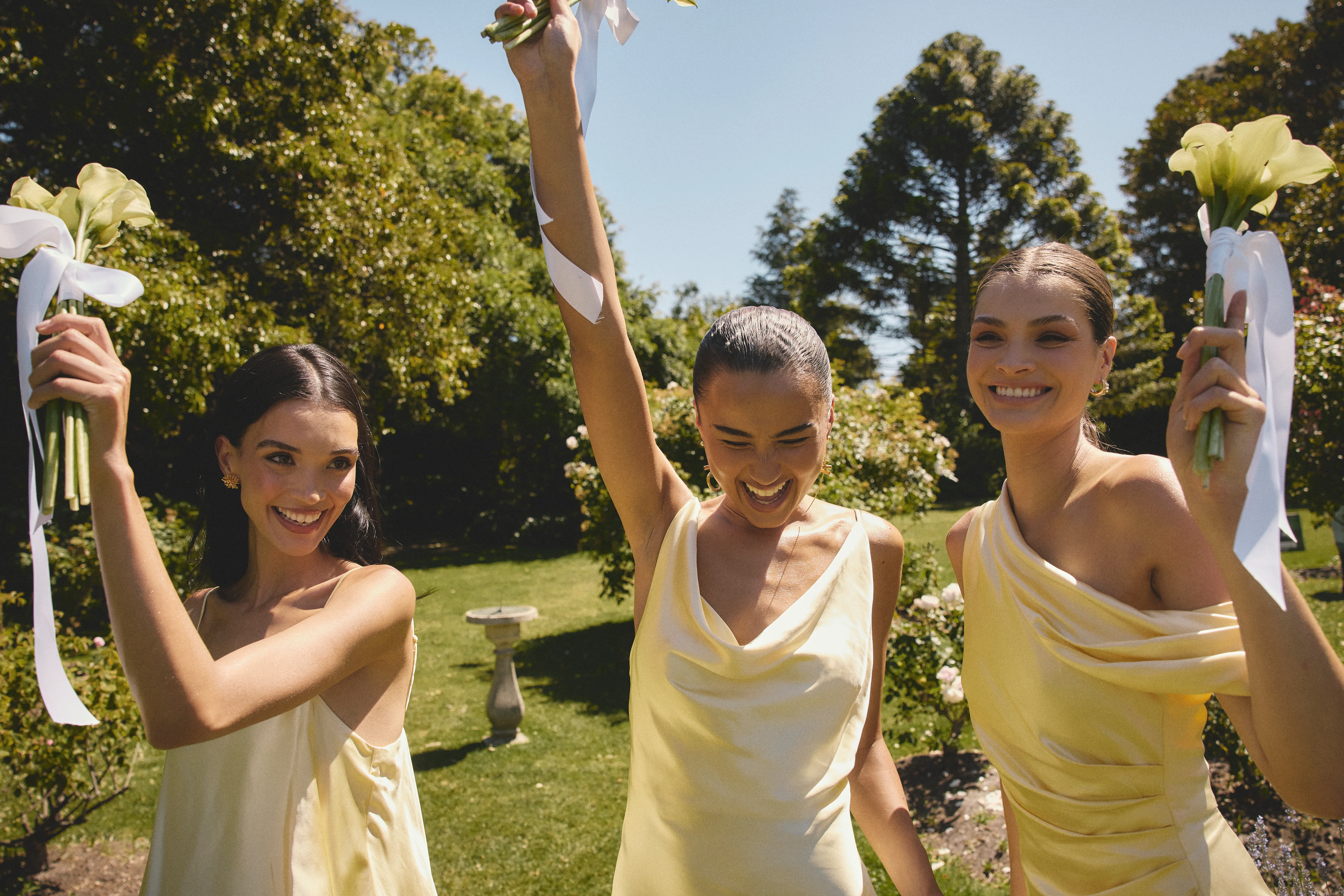 Isadora One Shoulder Gown in Butter Yellow - Image 12