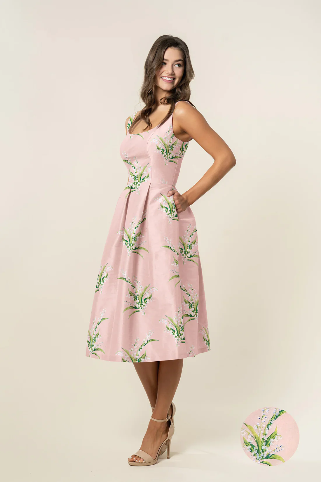 Emily Bodice with Dahlia Midi Skirt in Jacquard - Image 3