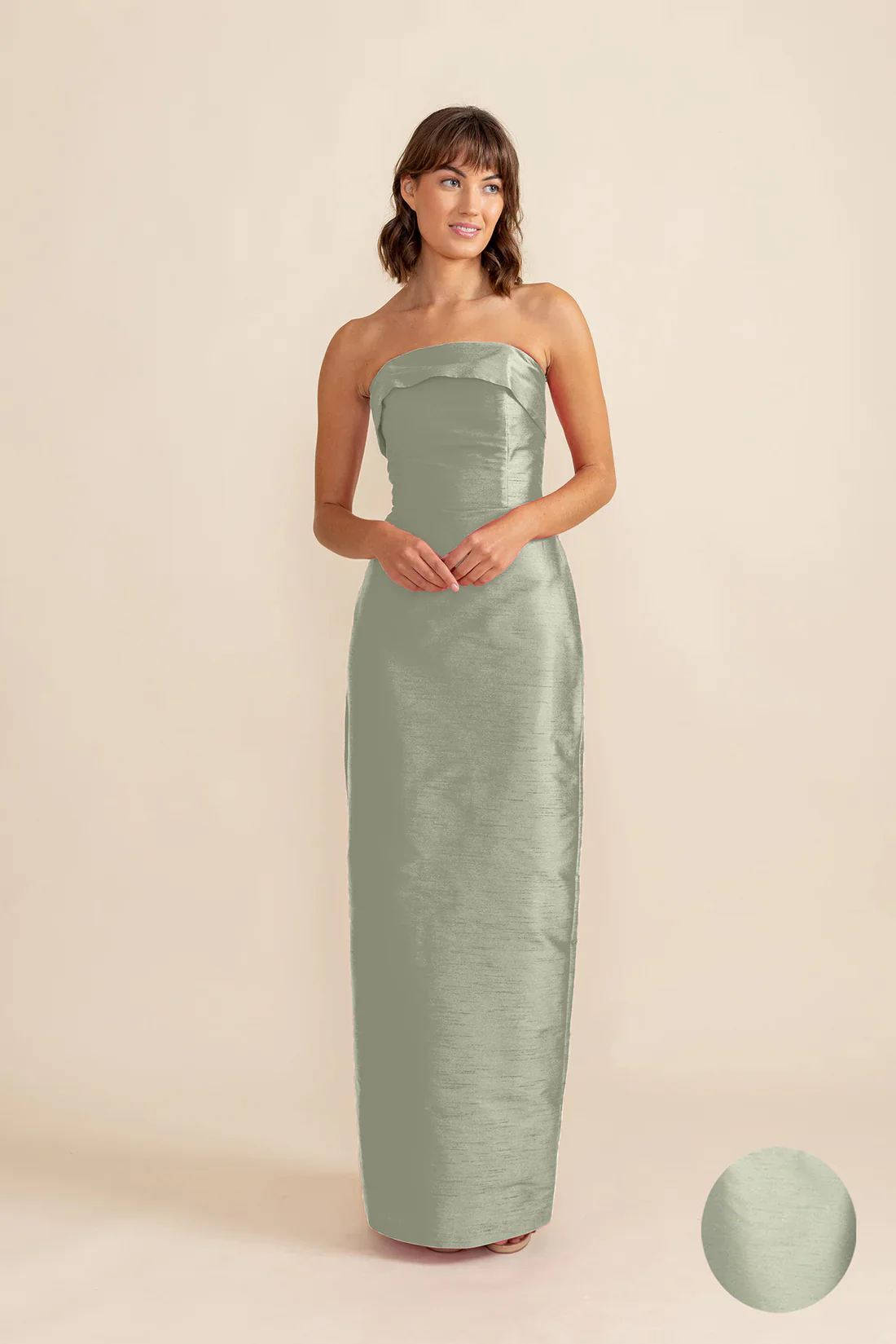 Eva Bodice with Straight Skirt in Shantung - Image 11