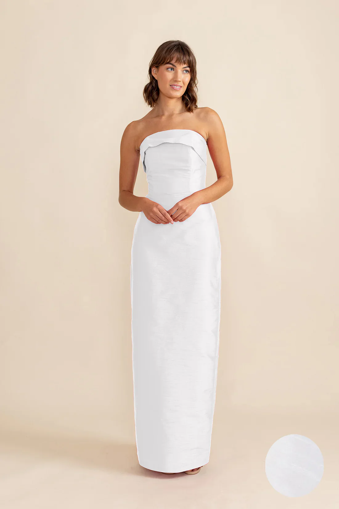 Eva Bodice with Straight Skirt in Shantung - Image 4