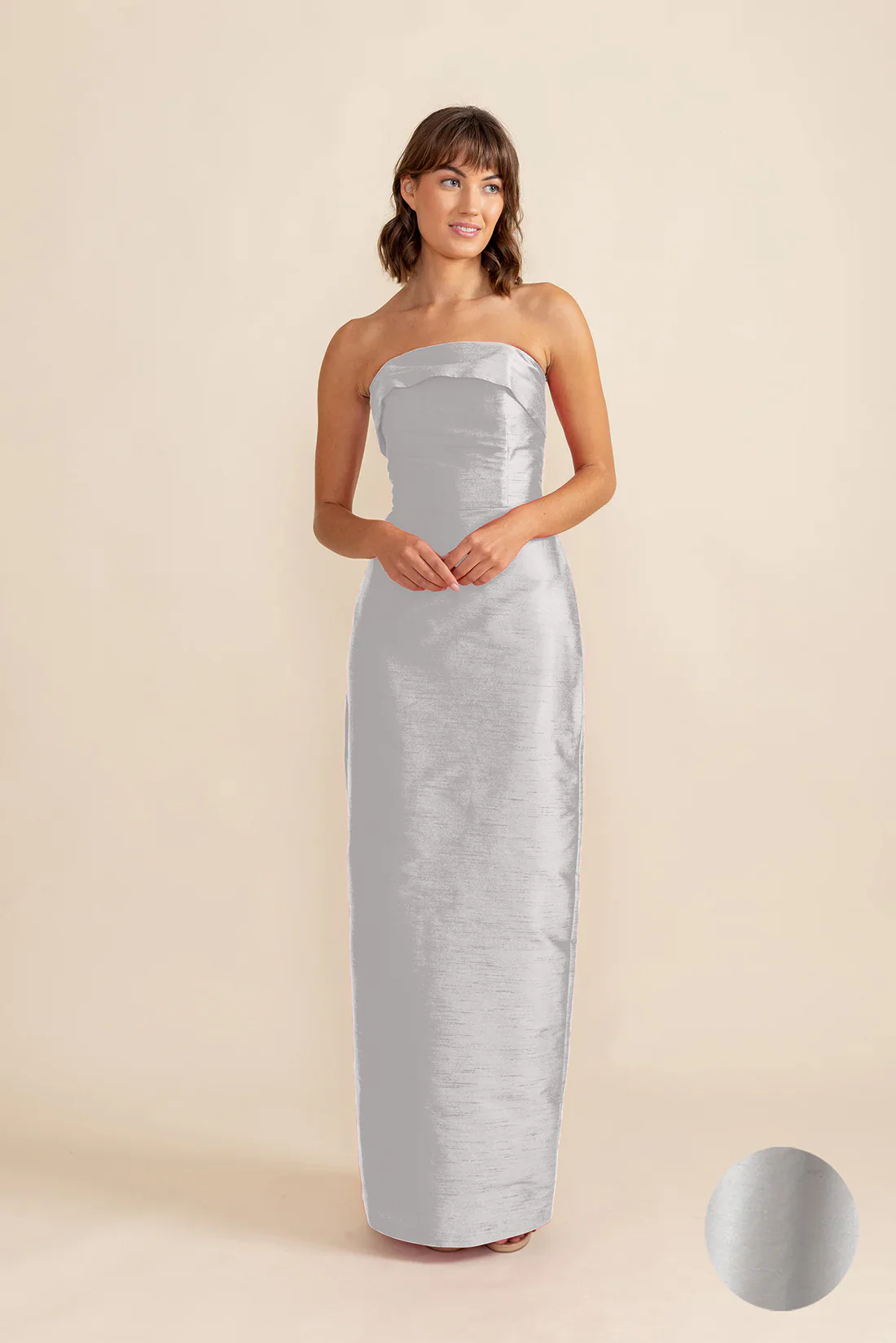 Eva Bodice with Straight Skirt in Shantung - Image 6