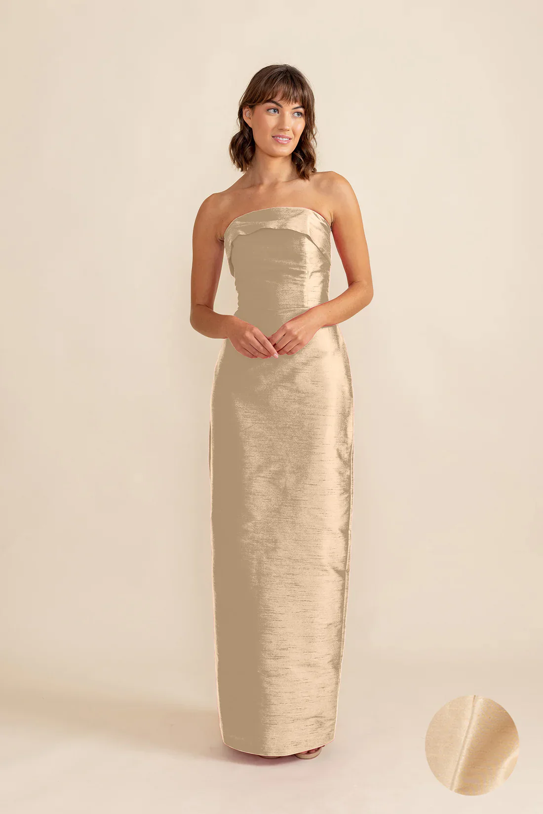 Eva Bodice with Straight Skirt in Shantung - Image 7