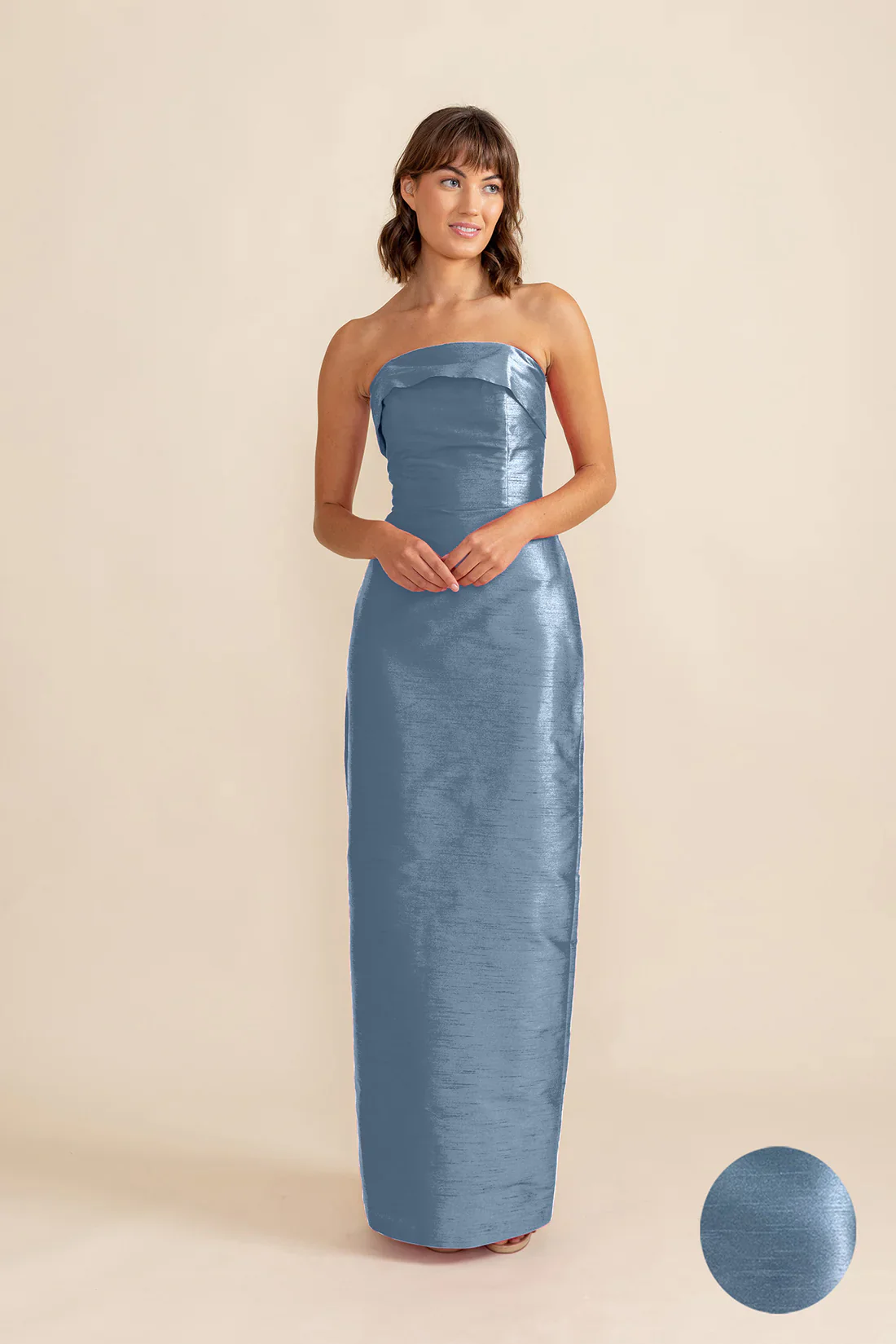 Eva Bodice with Straight Skirt in Shantung - Image 9