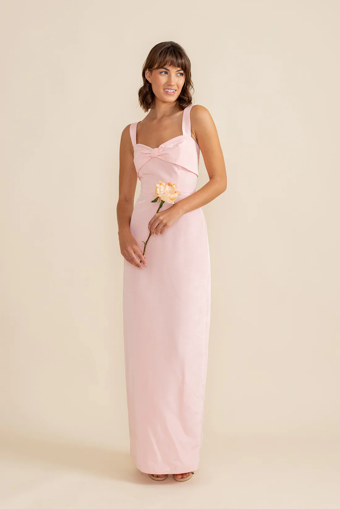 Grace Bodice with Straight Skirt in Drapey Bengaline