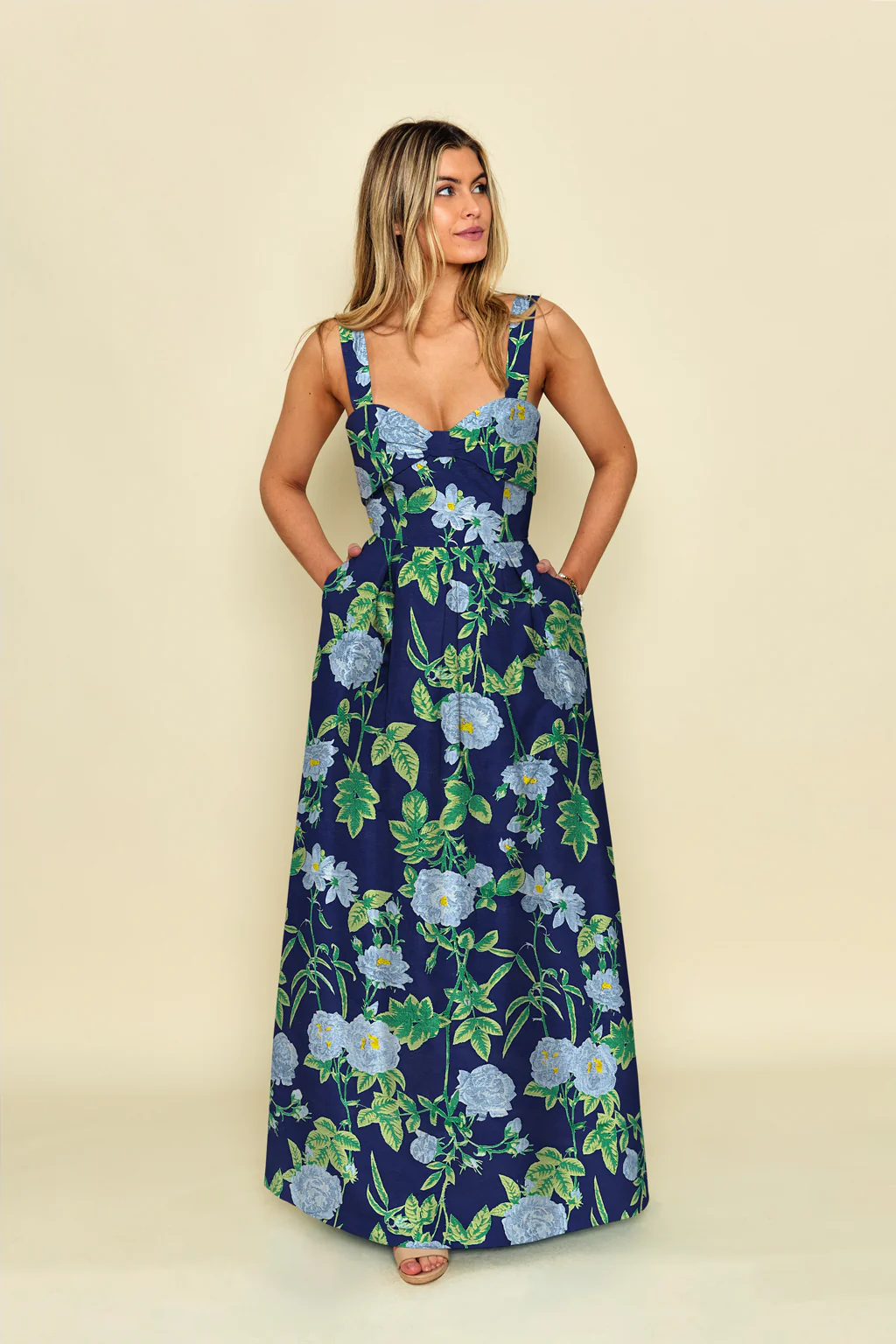 Grace Bodice with Dahlia Skirt in Camellia Jacquard