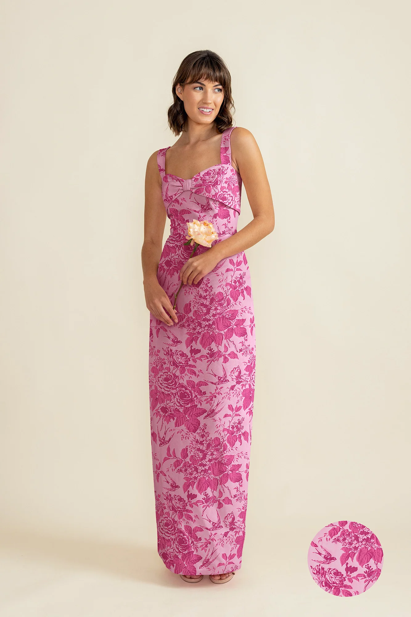 Grace Bodice with Straight Skirt in Garden Flora