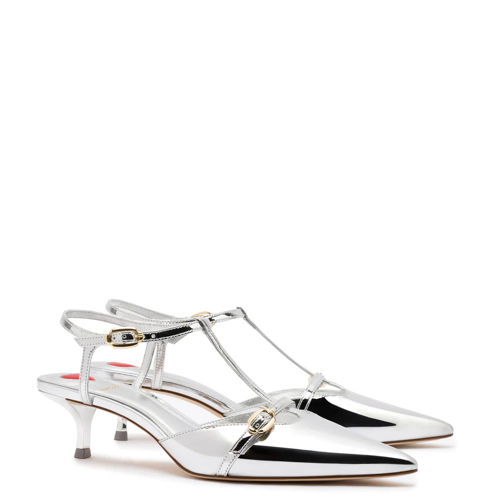 Grace Pump In Silver Specchio - Image 2