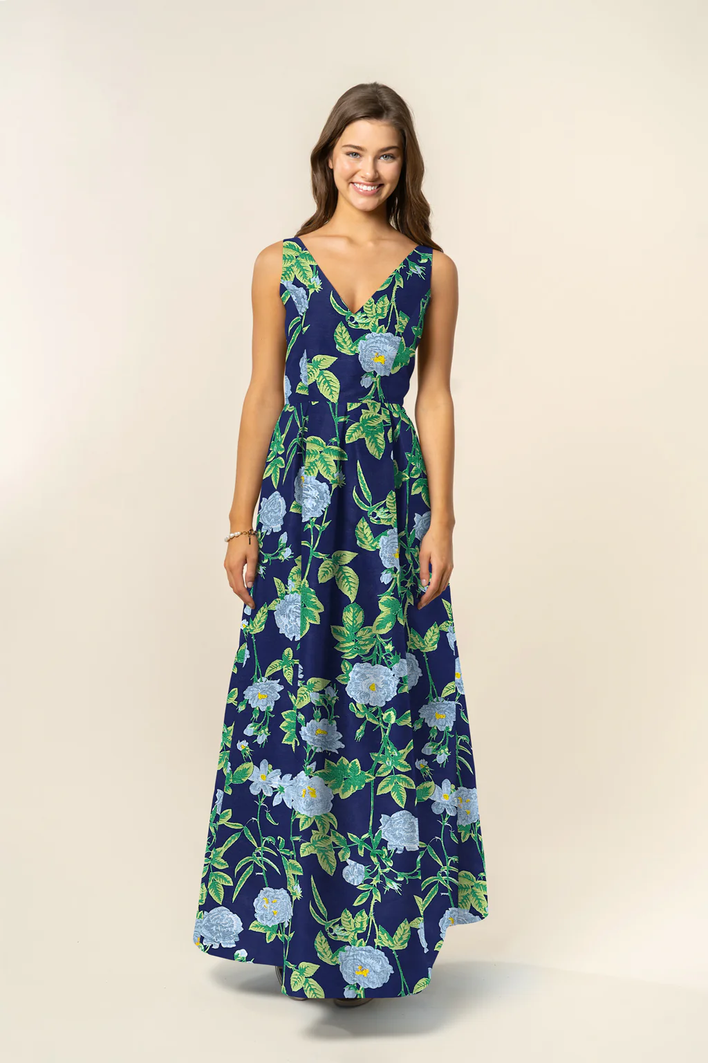 Harper Bodice with Dahlia Skirt in Camellia Jacquard