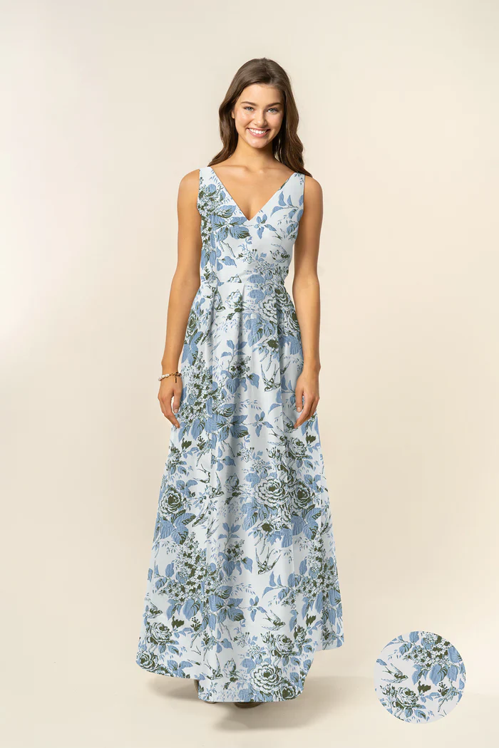 Harper Bodice with Dahlia Skirt in Garden Flora