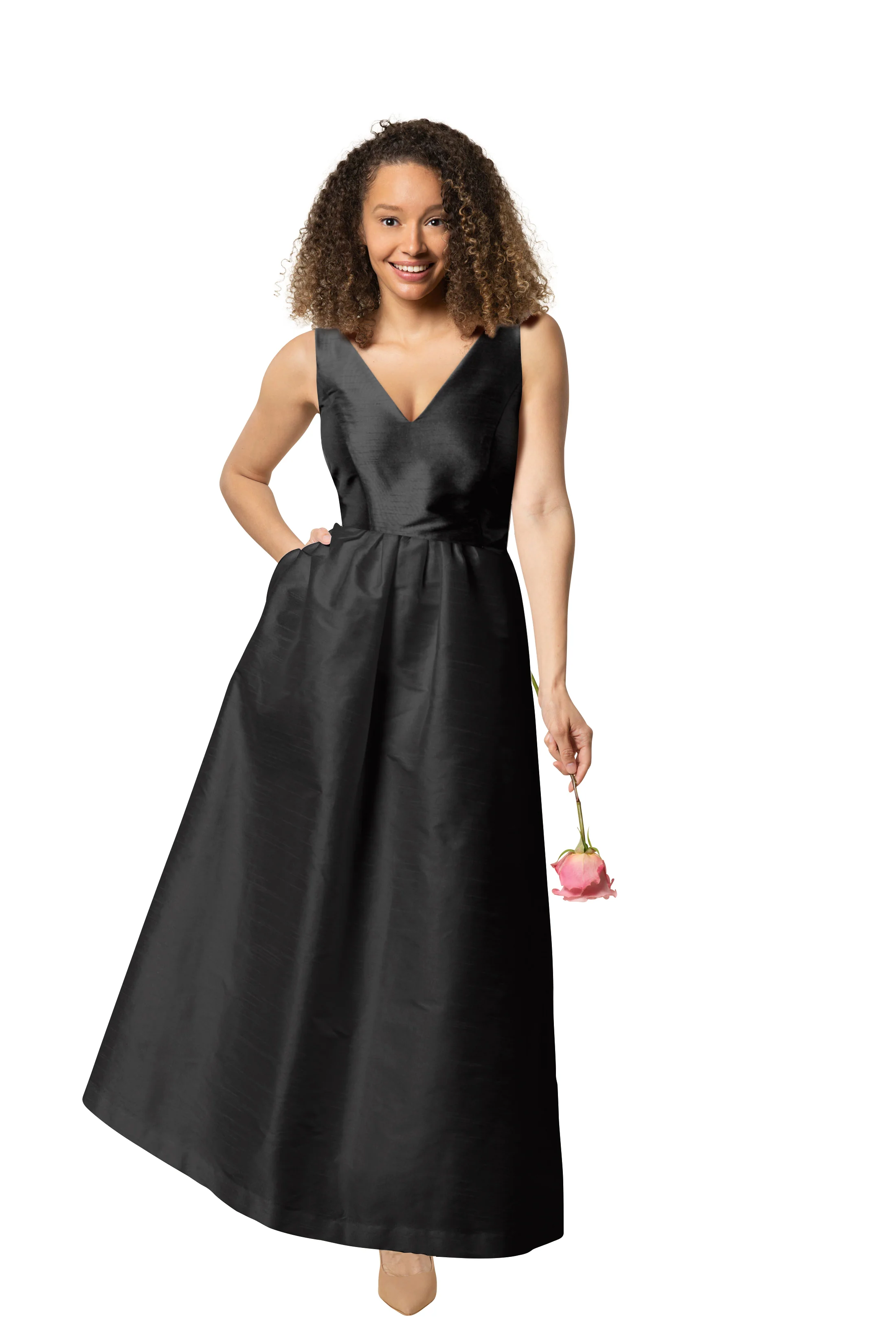 Harper Bodice with Gathered Skirt in Shantung