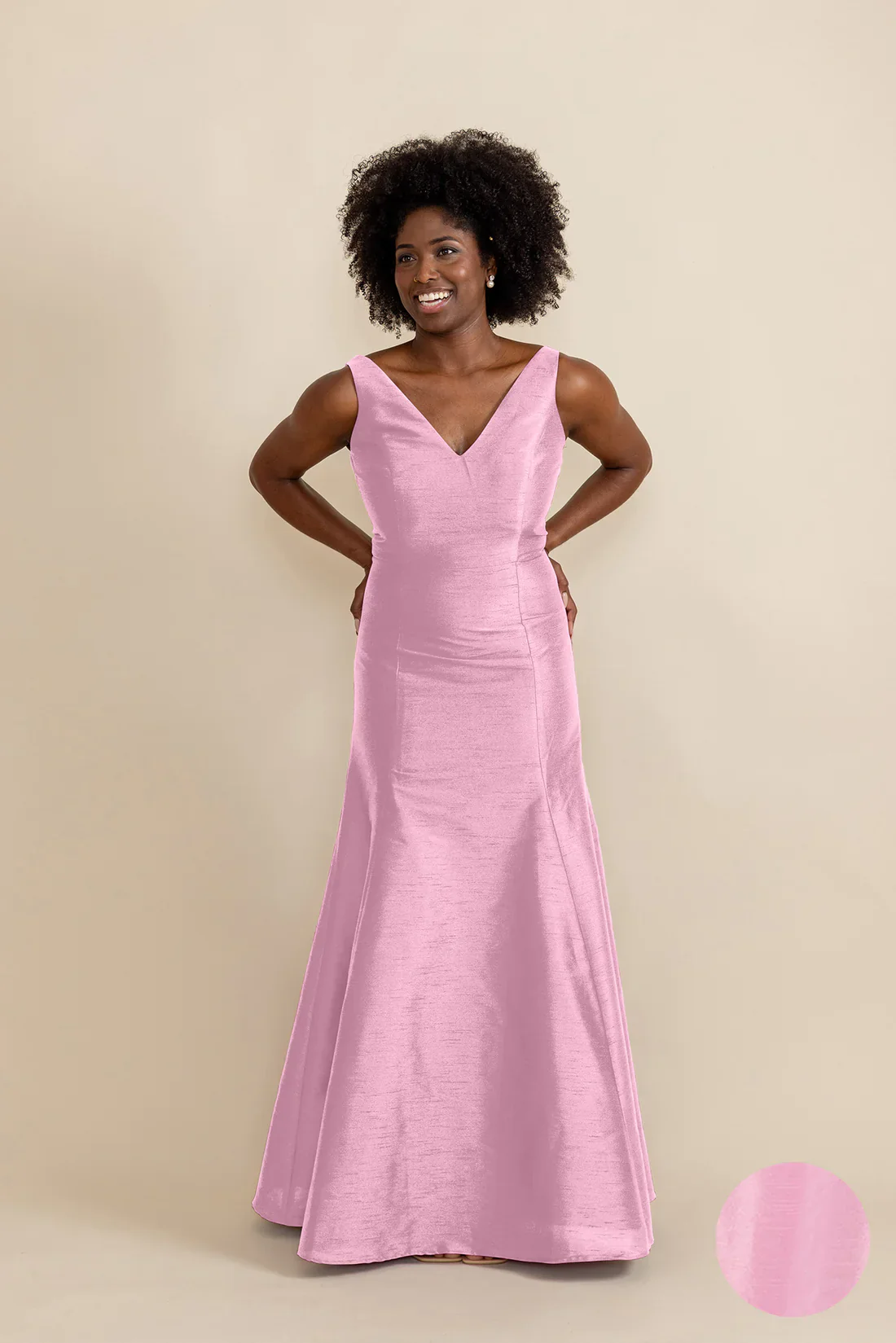 Harper Bodice with Trumpet Skirt in Shantung - Image 13