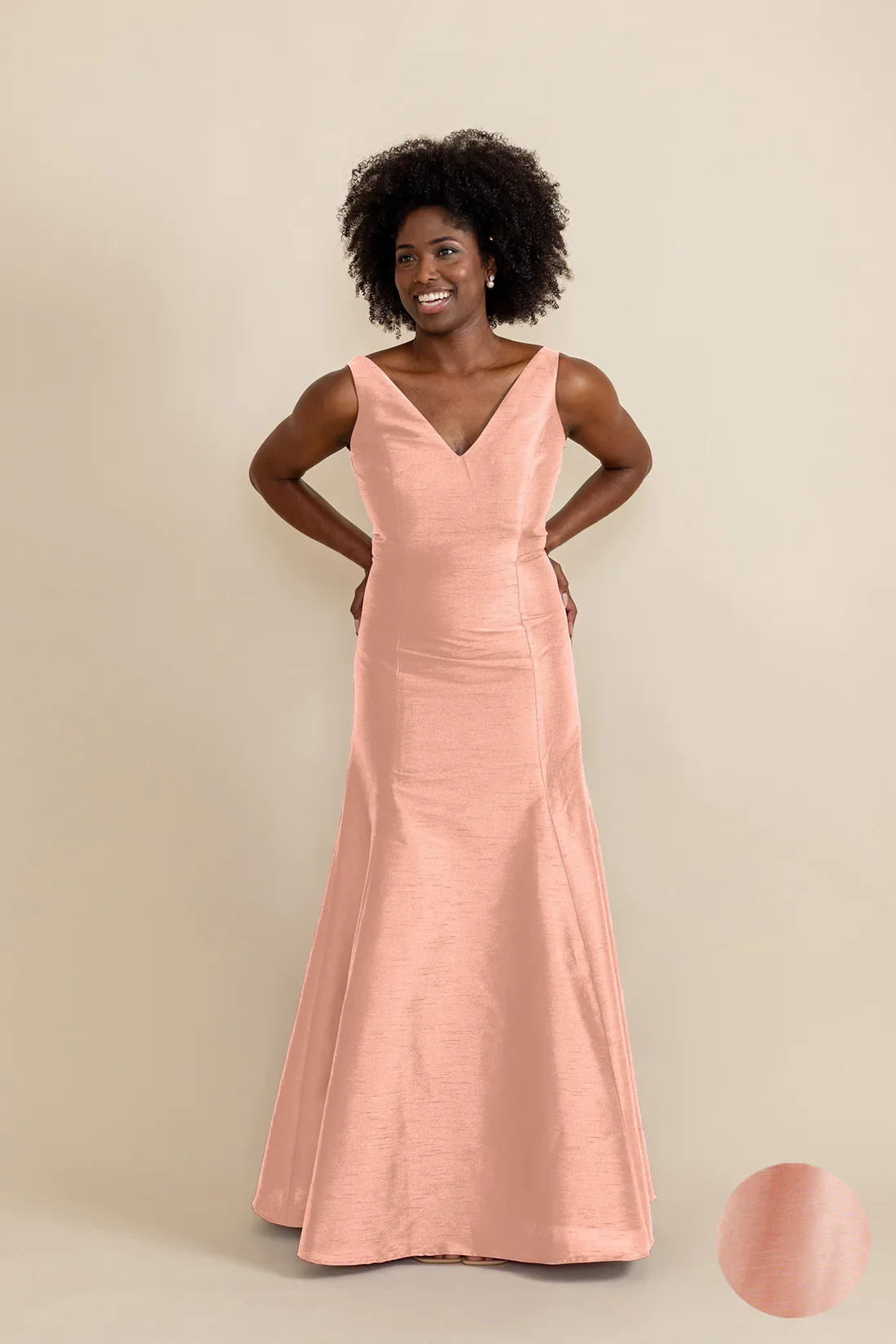 Harper Bodice with Trumpet Skirt in Shantung - Image 15