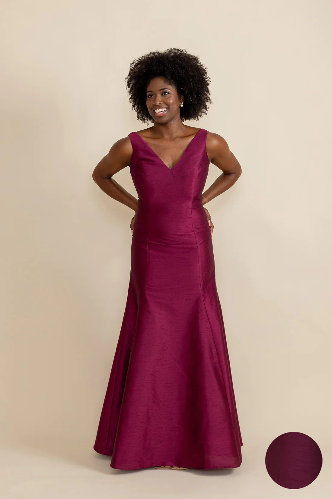 Harper Bodice with Trumpet Skirt in Shantung - Image 17