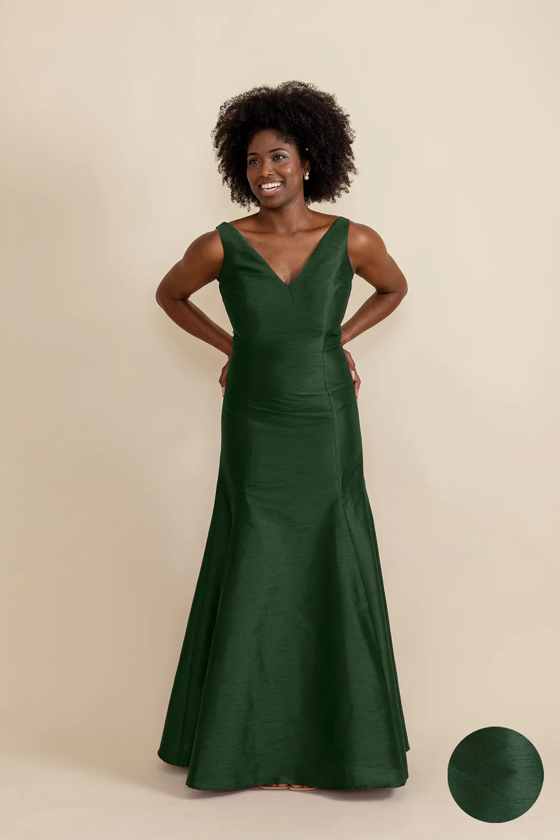 Harper Bodice with Trumpet Skirt in Shantung - Image 18