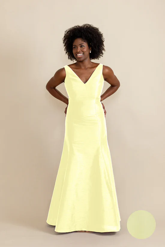 Harper Bodice with Trumpet Skirt in Shantung - Image 20