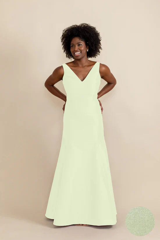 Harper Bodice with Trumpet Skirt in Shantung - Image 21