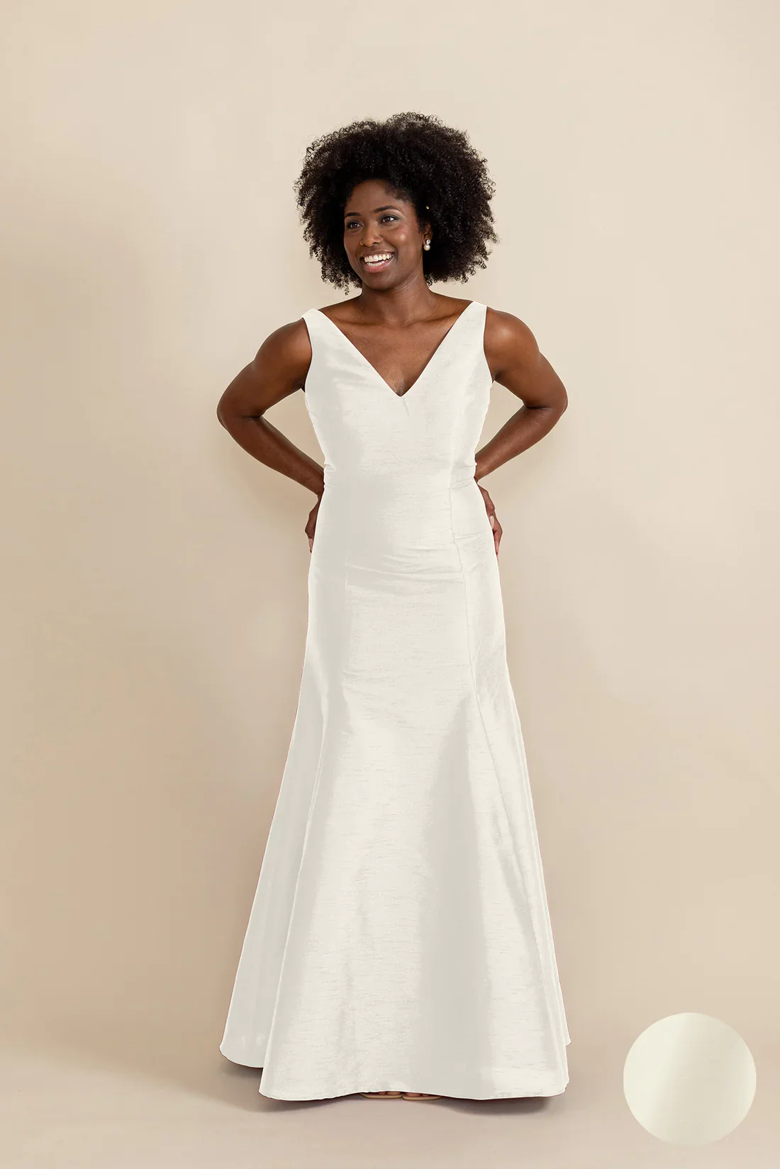Harper Bodice with Trumpet Skirt in Shantung - Image 6