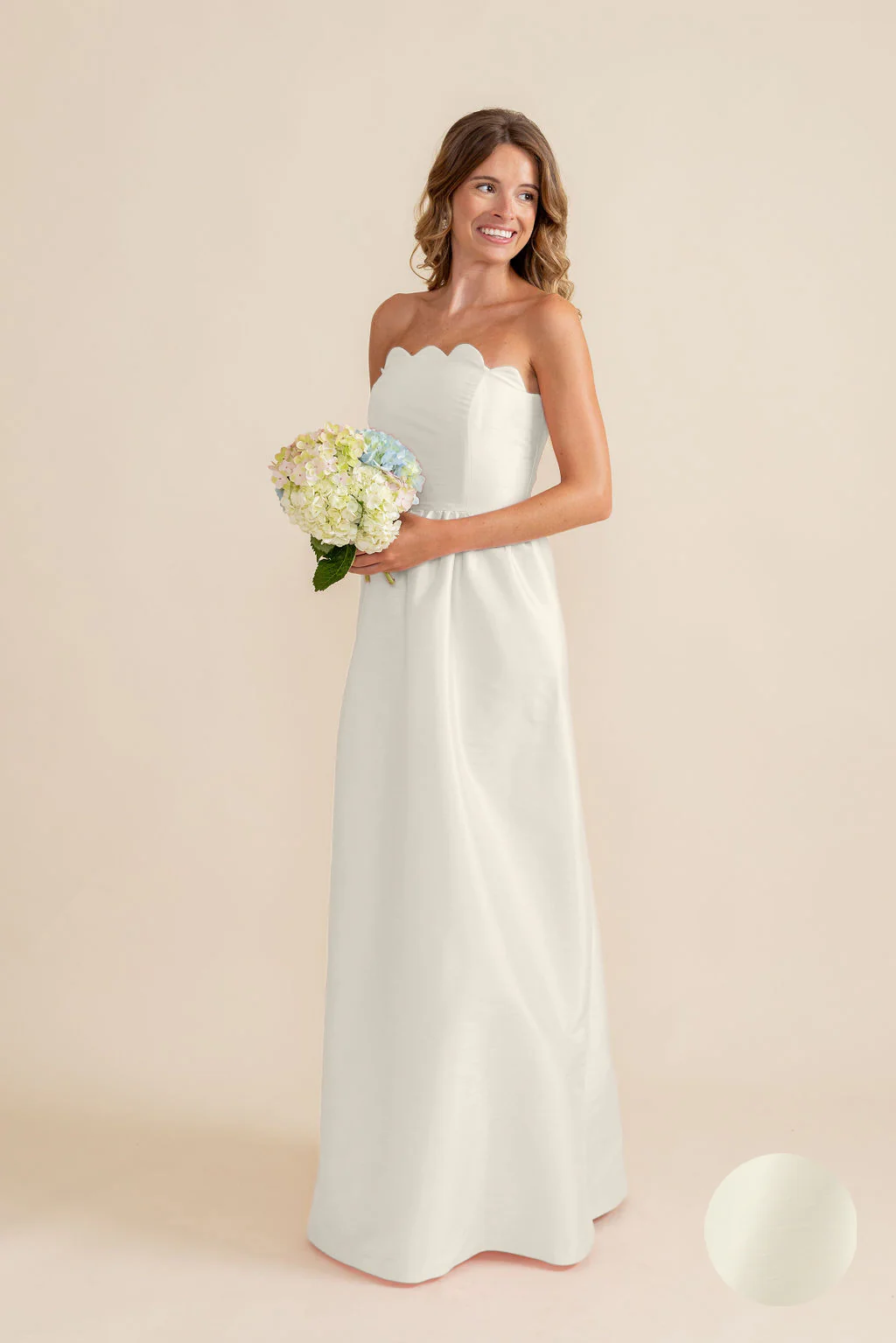 Hayes Bodice with Gathered Skirt in Shantung - Image 3