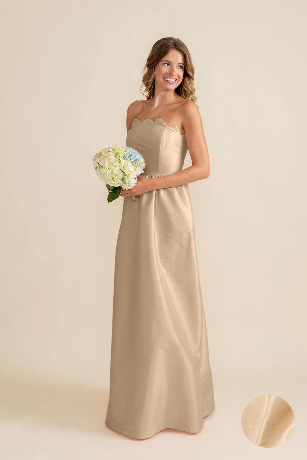 Hayes Bodice with Gathered Skirt in Shantung - Image 4