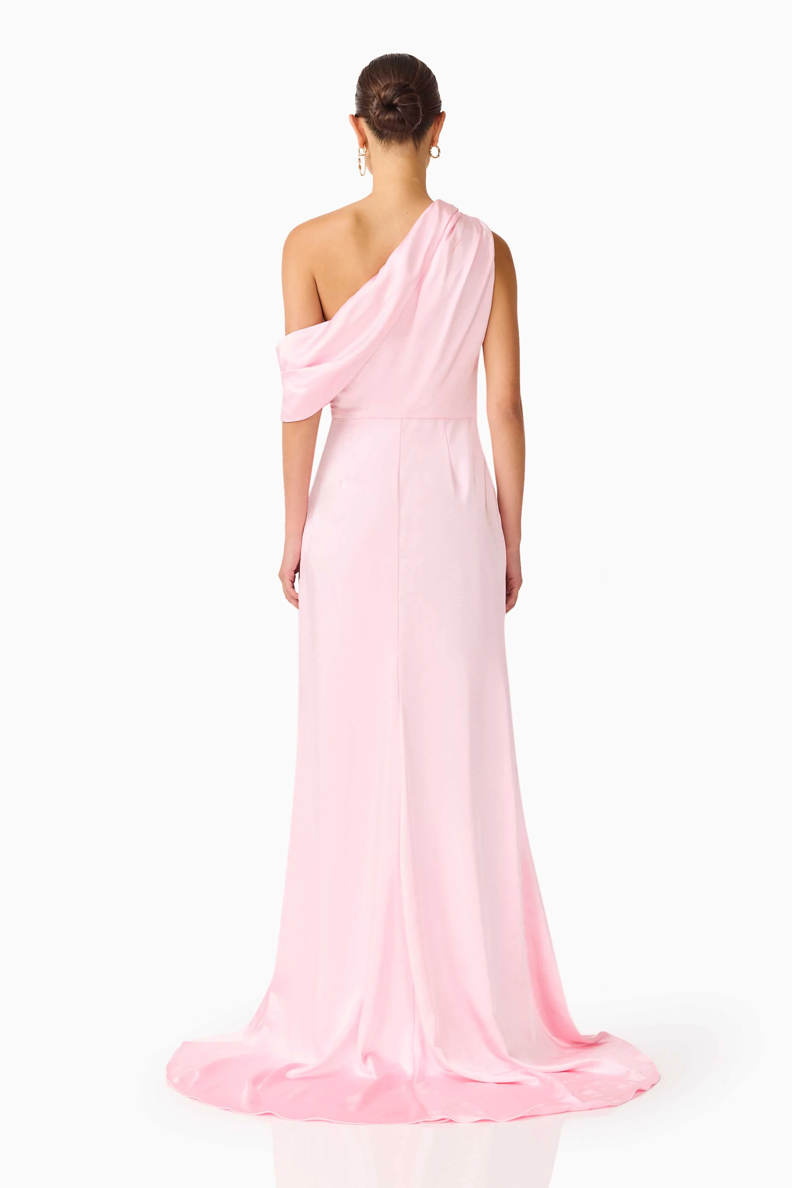 Isadora One Shoulder Gown in Pale Pink - Image 5