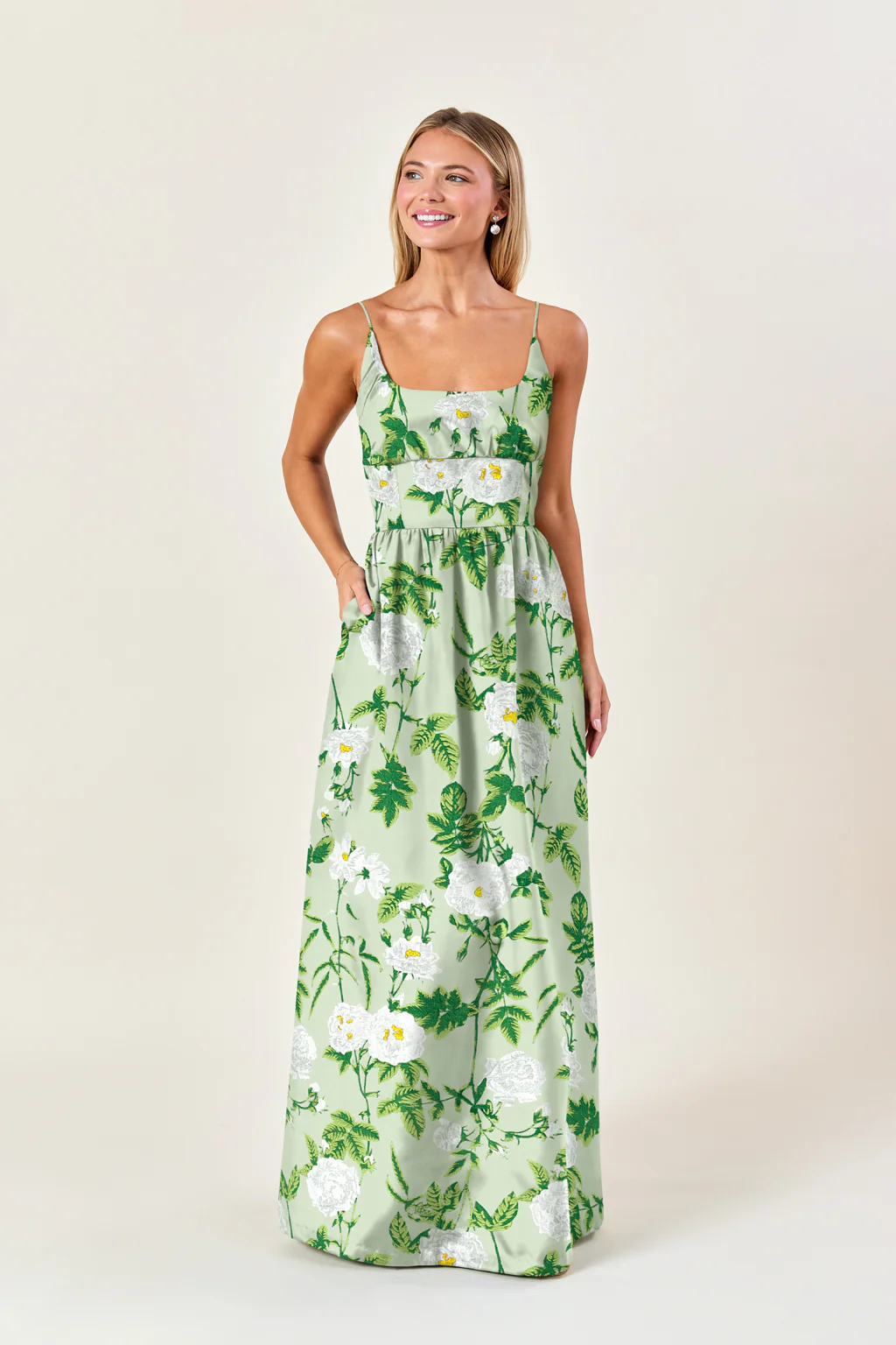 Jane Bodice with Gathered Skirt in Camellia Jacquard - Image 3