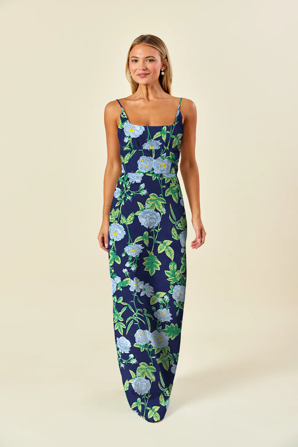 Jane Bodice with Straight Skirt in Camellia Jacquard