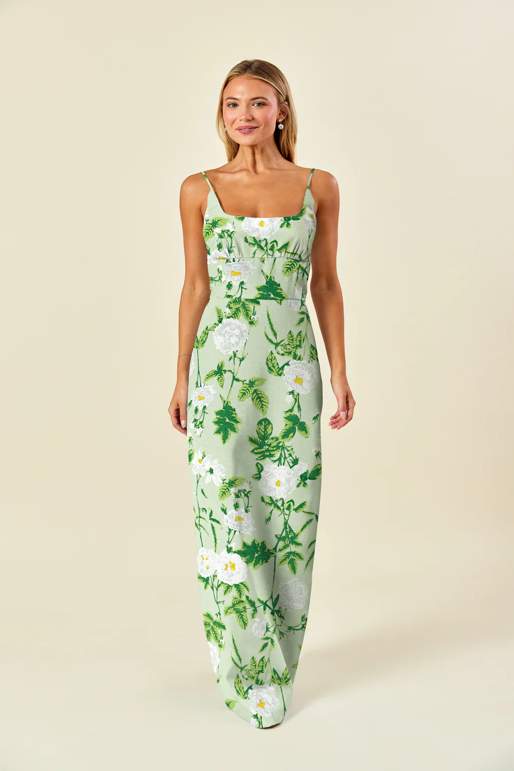 Jane Bodice with Straight Skirt in Camellia Jacquard - Image 2