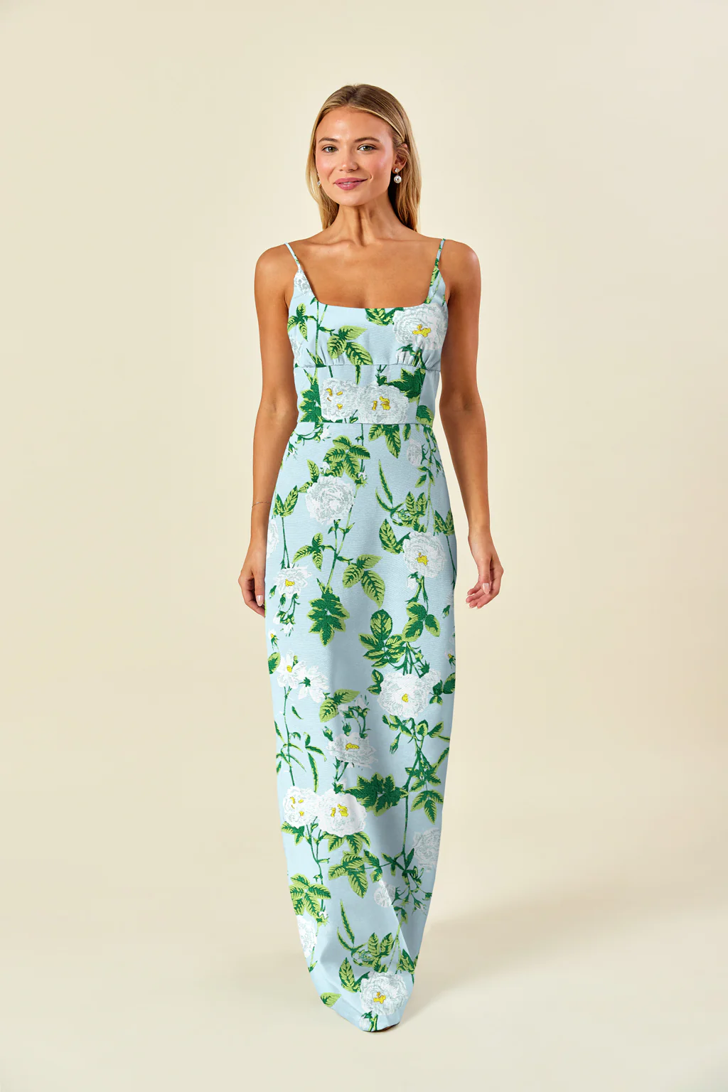 Jane Bodice with Straight Skirt in Camellia Jacquard - Image 3