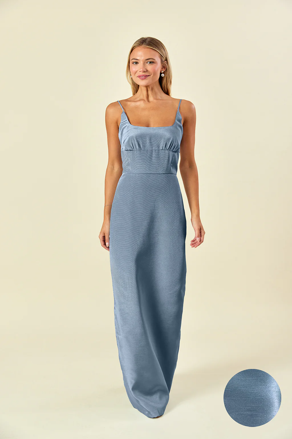 Jane Bodice with Straight Skirt in Shantung - Image 3