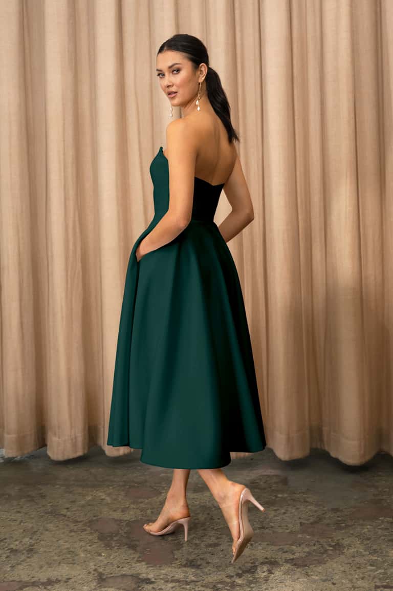 Jenny Yoo Dress Carrie in Emerald - Image 2