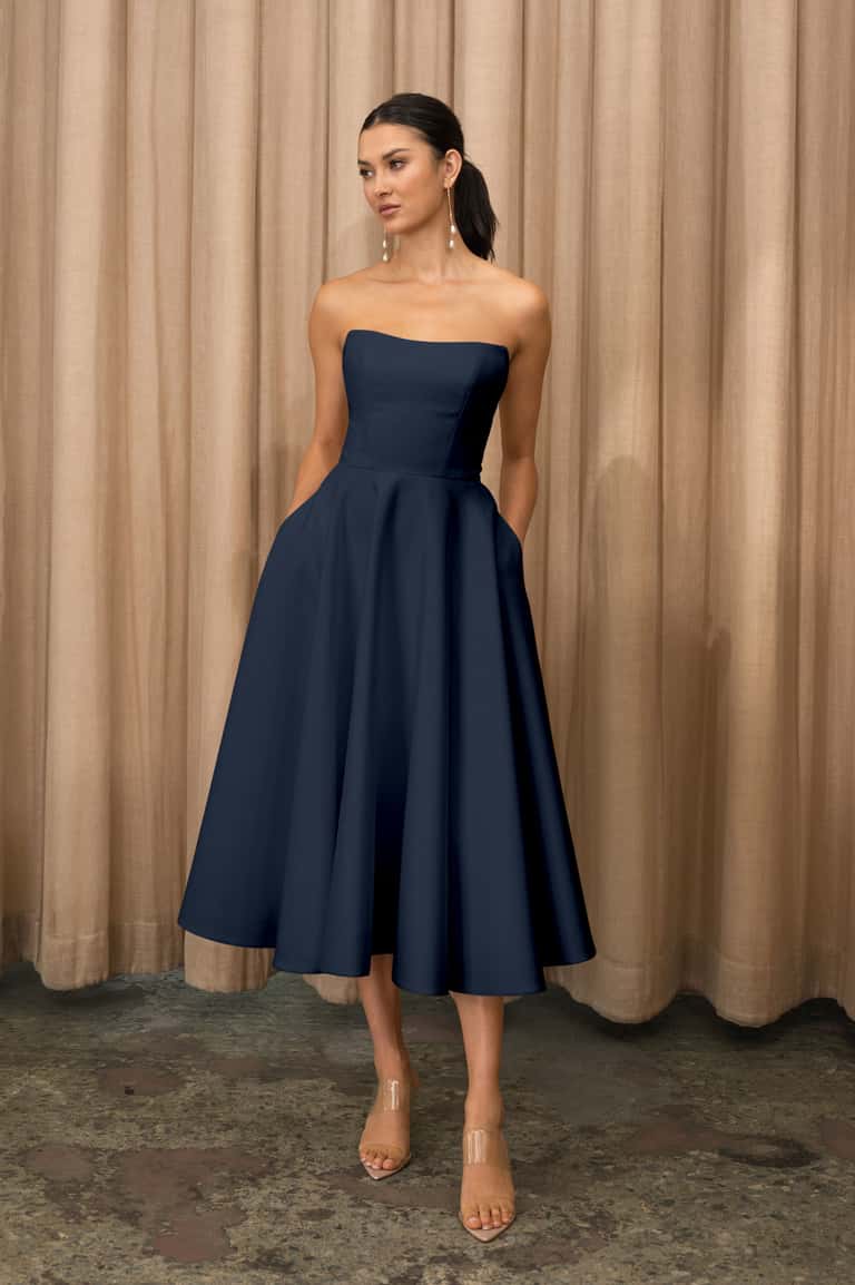 Jenny Yoo Dress Carrie in Navy - Image 3
