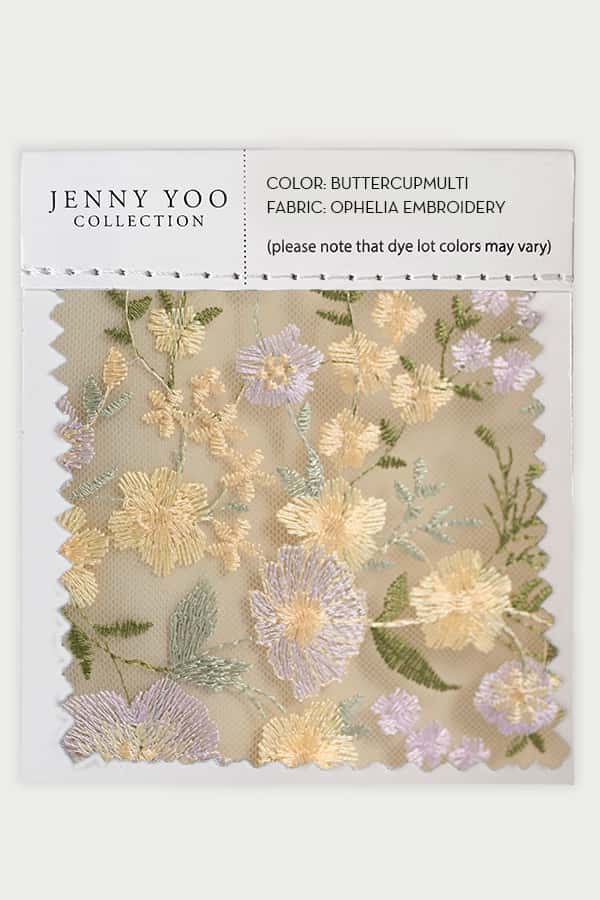 Jenny Yoo Ophelia Embroidered Tulle Swatch Card - Image 3