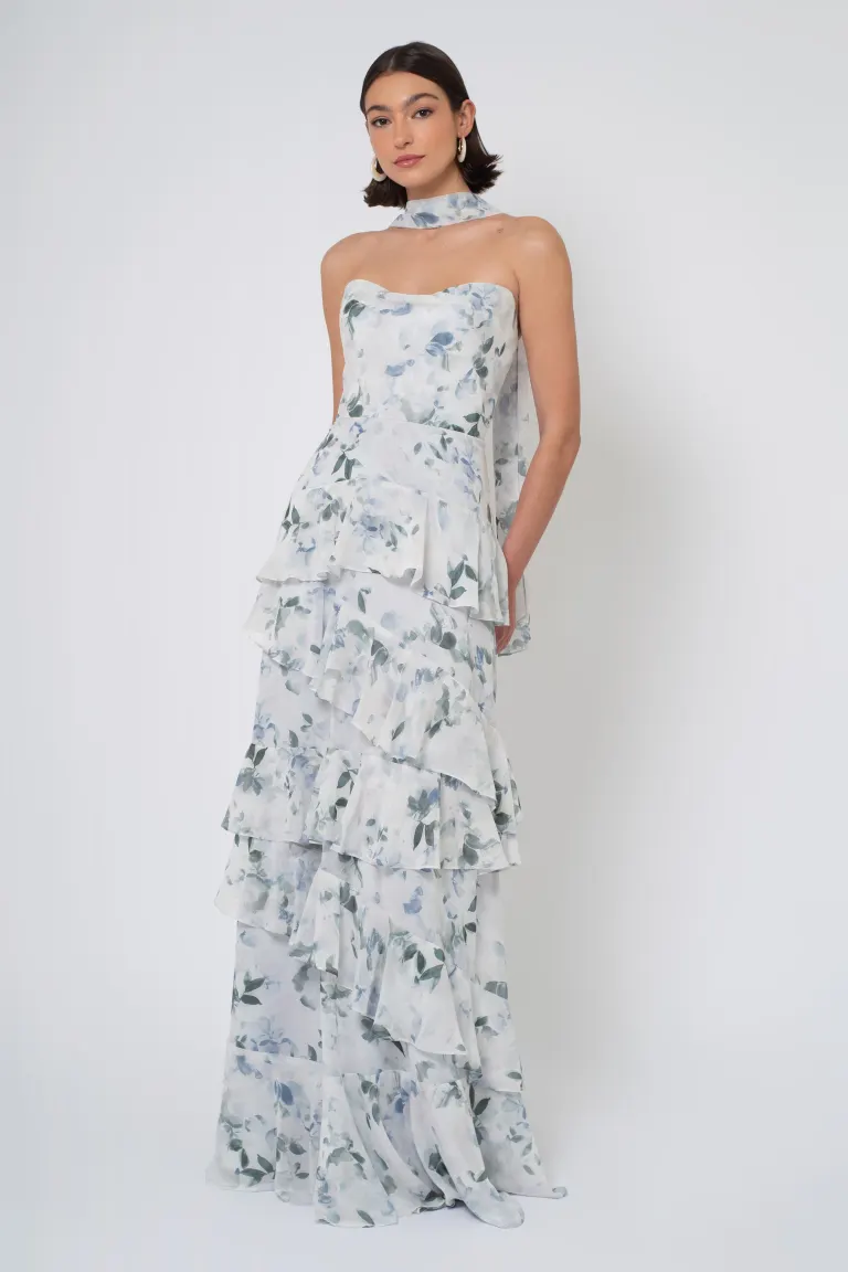 Jenny Yoo Printed Chiffon Bridesmaids SCARF ONLY