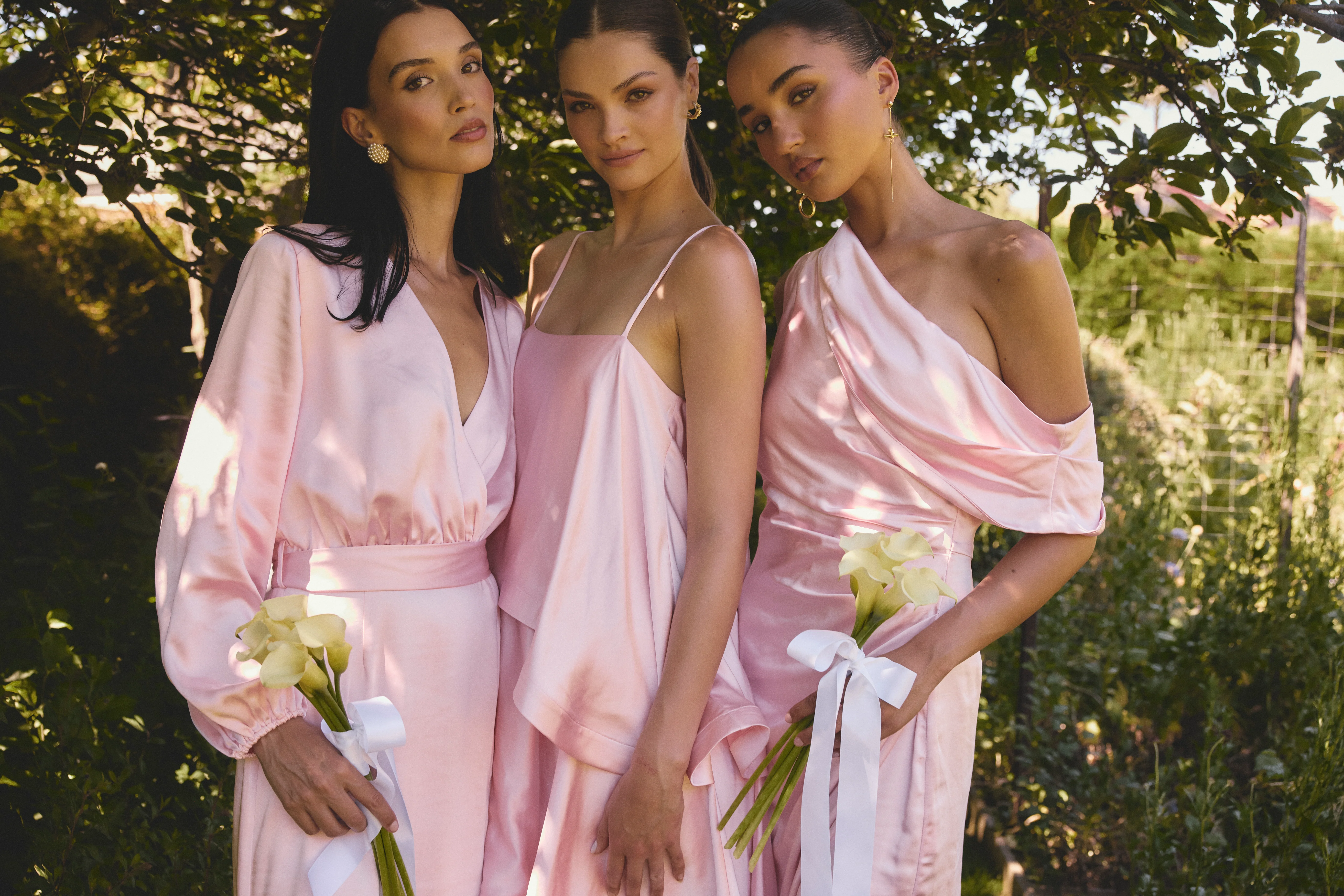 Isadora One Shoulder Gown in Pale Pink - Image 14