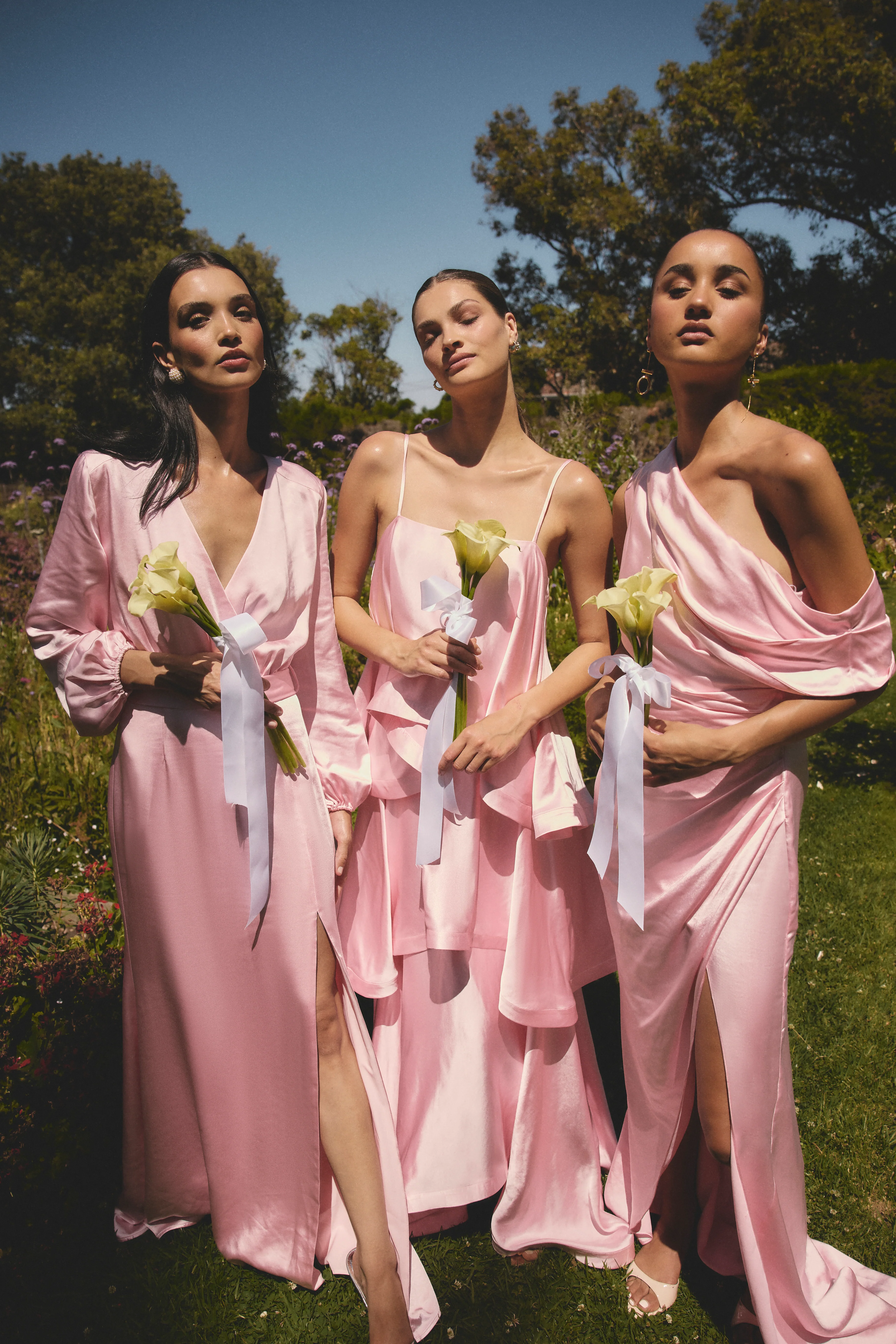 Isadora One Shoulder Gown in Pale Pink - Image 8